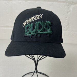 Mitchell & Ness NBA Milwaukee Bucks Hat Cap Adjustable Cream City Local 414